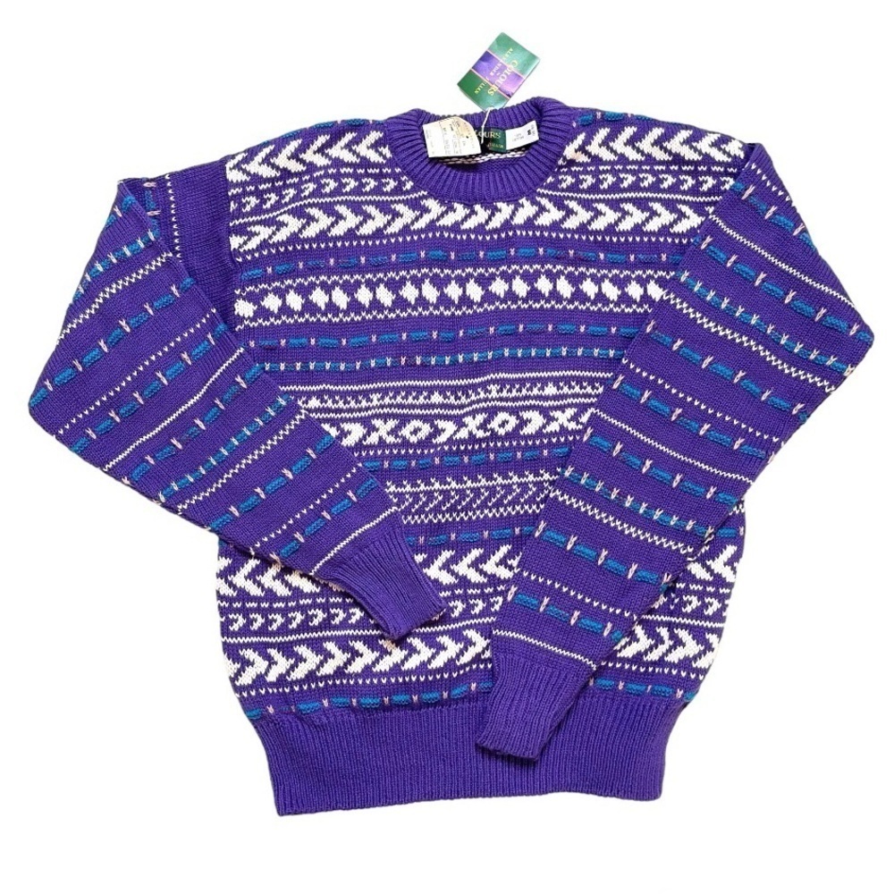 VTG Alexander Julian cotton crewneck sweater medium new